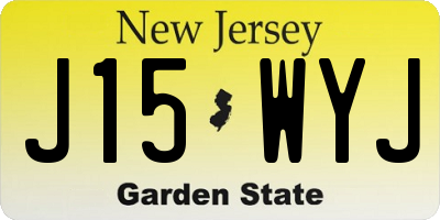 NJ license plate J15WYJ