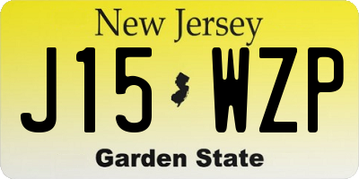 NJ license plate J15WZP