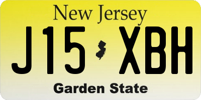 NJ license plate J15XBH