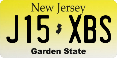 NJ license plate J15XBS