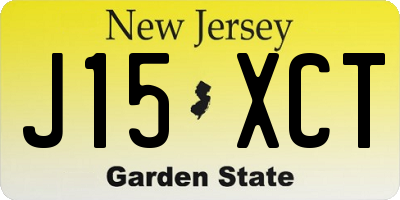 NJ license plate J15XCT