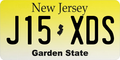 NJ license plate J15XDS