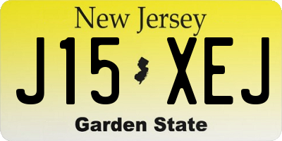 NJ license plate J15XEJ