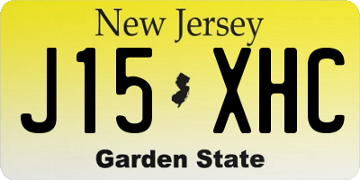 NJ license plate J15XHC