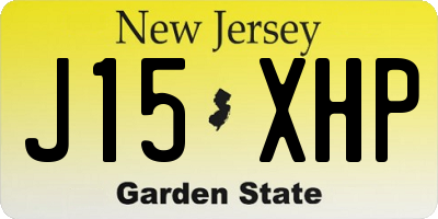 NJ license plate J15XHP