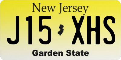 NJ license plate J15XHS