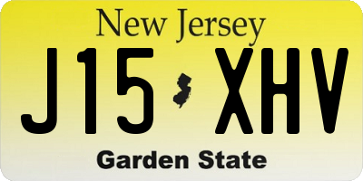 NJ license plate J15XHV