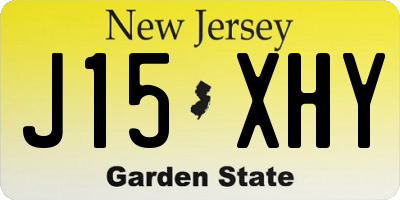 NJ license plate J15XHY
