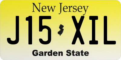 NJ license plate J15XIL