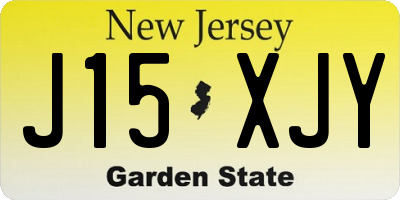 NJ license plate J15XJY