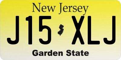NJ license plate J15XLJ
