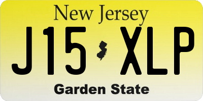 NJ license plate J15XLP