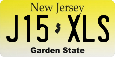 NJ license plate J15XLS