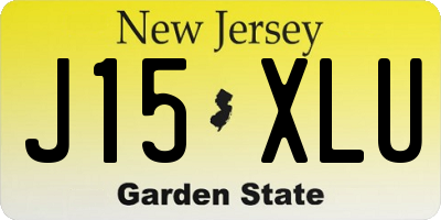 NJ license plate J15XLU