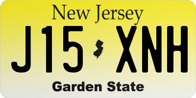 NJ license plate J15XNH