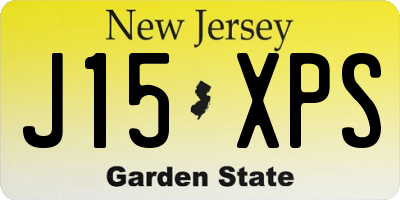 NJ license plate J15XPS