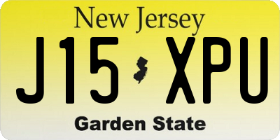 NJ license plate J15XPU