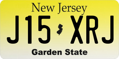 NJ license plate J15XRJ