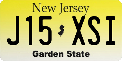 NJ license plate J15XSI