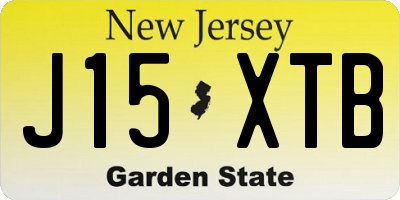 NJ license plate J15XTB