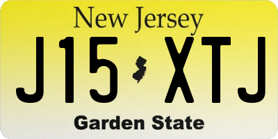 NJ license plate J15XTJ