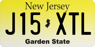 NJ license plate J15XTL