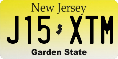 NJ license plate J15XTM