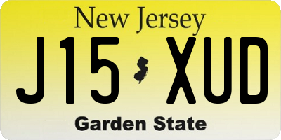 NJ license plate J15XUD