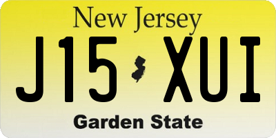 NJ license plate J15XUI