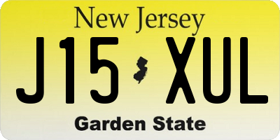 NJ license plate J15XUL