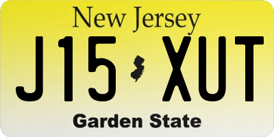 NJ license plate J15XUT