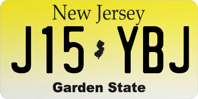 NJ license plate J15YBJ
