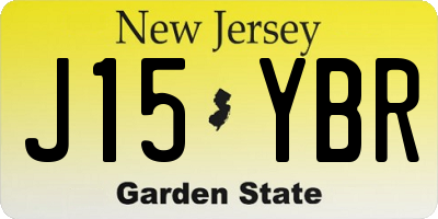 NJ license plate J15YBR