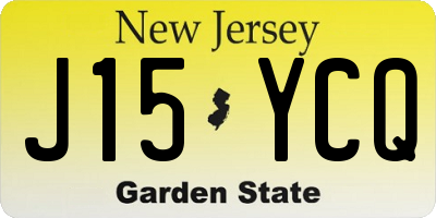 NJ license plate J15YCQ
