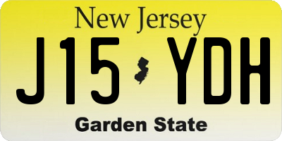 NJ license plate J15YDH
