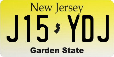 NJ license plate J15YDJ