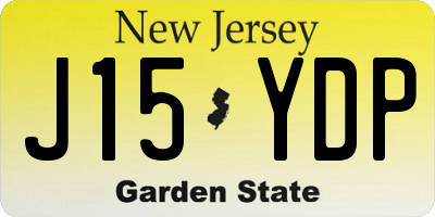 NJ license plate J15YDP
