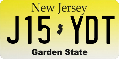 NJ license plate J15YDT
