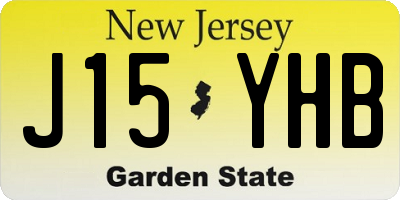 NJ license plate J15YHB