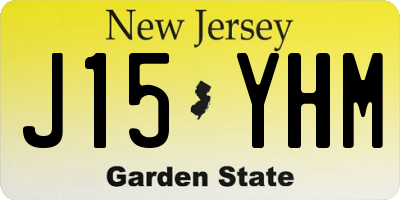 NJ license plate J15YHM