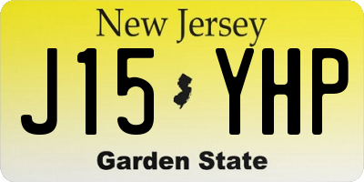 NJ license plate J15YHP