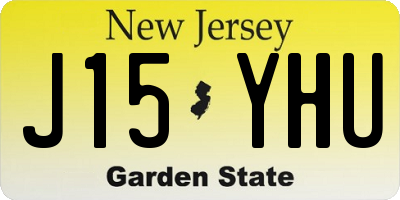 NJ license plate J15YHU