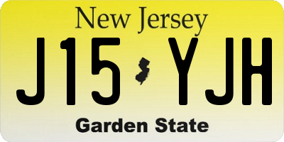 NJ license plate J15YJH