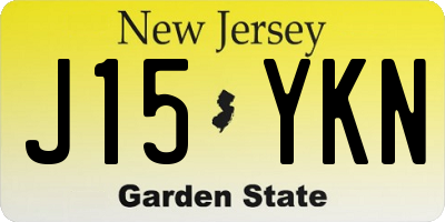 NJ license plate J15YKN