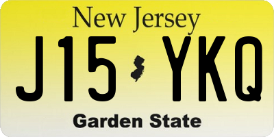 NJ license plate J15YKQ