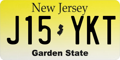 NJ license plate J15YKT
