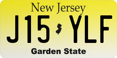 NJ license plate J15YLF