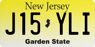 NJ license plate J15YLI