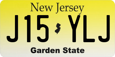 NJ license plate J15YLJ