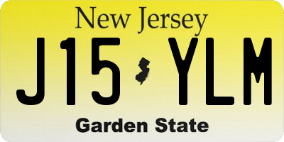 NJ license plate J15YLM
